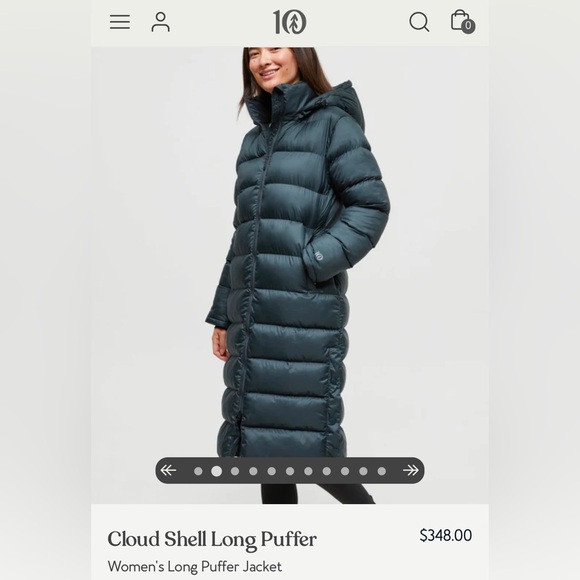 Tentree Cloud Shell Long Puffer Winter Jacket - Picture 6 of 8
